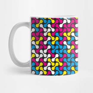 CMYK Colour Metaballs Pattern (Black) Mug